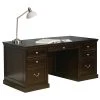 Fulton 68" Double Pedestal Executive Desk in Espresso