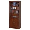 Huntington Oxford 6 Shelf Wood Bookcase in Burnished Brown