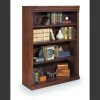 Huntington Oxford 7-Shelf 84"H Wood Bookcase in Burnish