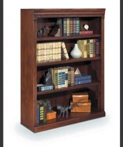Huntington Oxford 7-Shelf 84"H Wood Bookcase in Burnish