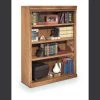 Huntington Oxford 7 Shelf 84"H Wood Bookcase in Wheat