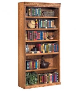 Huntington Oxford 6 Shelf 72"H Wood Bookcase in Wheat