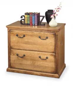 Huntington Oxford Lateral 2 Drawer Wood File Storage Cabinet in Wheat