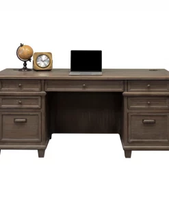 Carson Double Ped Desk Weathered Dove