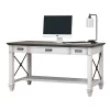 Hartford Writing Table, 60" X 31" X 31", solid lumber and veneers Top, Grey
