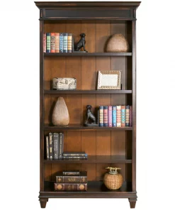 Hartford Bookcase in Two Tone Distressed Black