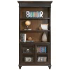 Hartford Library Bookcase in 2 Tone Distressed Black