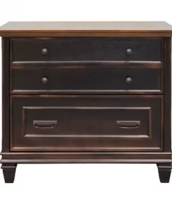 Hartford File Cabinet in Two Tone Distressed Black