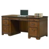 Kensington Double Pedestal Executive Desk in Warm Fruitwood