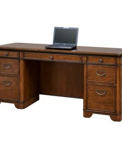 Kensington Computer Credenza in Warm Fruitwood