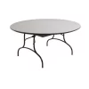 Mitylite Plastic Folding Table, Gray, 60In. Round