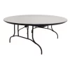 Mitylite Plastic Folding Table, Gray, 72In. Round