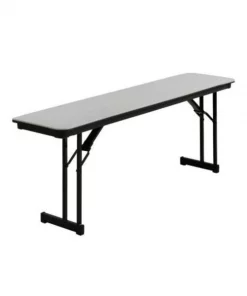 Mitylite Plastic Folding Table, Gray, 18 x 72 In.