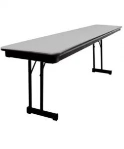 Mitylite Plastic Folding Table, Gray, 18 x 96 In.