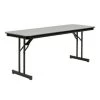 Mitylite Plastic Folding Table, Gray, 24 x 60 In.