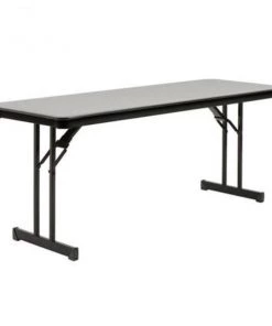 Mitylite Plastic Folding Table, Gray, 24 x 60 In.