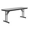 Mitylite Plastic Folding Table, Gray, 24 x 72 In.