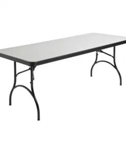 Mitylite Plastic Folding Table, Gray, 30 x 72 In.