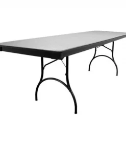 Mitylite Plastic Folding Table, Gray, 30 x 96 In.