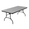Mitylite Plastic Folding Table, Gray, 36 x 72 In.