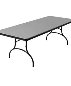 Mitylite Plastic Folding Table, Gray, 36 x 96 In.