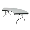 Mitylite Plastic Folding Serpentine Table, Gray, 30 x 60 In.