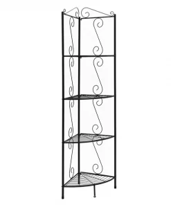 Monarch Specialties Bookcase, 70"H, Copper Metal Corner Etagere