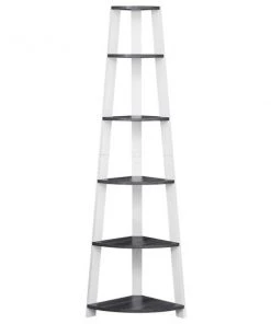 Monarch Specialties Bookcase, 72"H, Grey-White Corner Accent Etagere