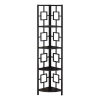 Monarch Specialties Bookcase, 62"H, Espresso, Black Metal Corner Etagere