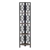 Monarch Specialties Bookcase, 62"H, Dark Taupe, Black Metal Corner Etagere