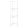 Monarch Specialties Bookcase, 58"H, White Metal Corner Etagere