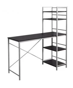 Monarch Specialties Computer Desk, 48"L, Espresso Top, Silver Metal