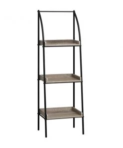 Monarch Specialties Bookcase, 48"H, Dark Taupe, Black Metal