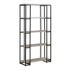 Monarch Specialties Bookcase, 60"H, Dark Taupe, Black Metal