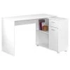 Monarch Specialties Computer Desk, 46"L, White With A Storage Cabinet