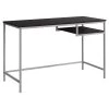 Monarch Specialties Computer Desk, 48"L, Espresso, Silver Metal