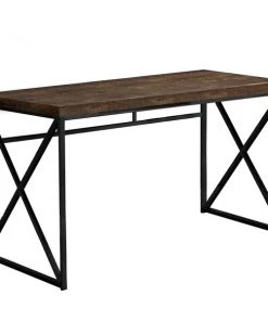 Monarch Specialties Computer Desk, 48"L, Brown Reclaimed Wood, Black Metal