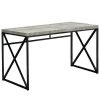 Monarch Specialties Computer Desk, 48"L, Grey Reclaimed Wood, Black Metal