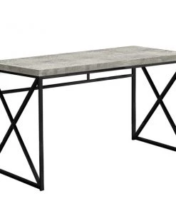 Monarch Specialties Computer Desk, 48"L, Grey Reclaimed Wood, Black Metal