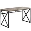 Monarch Specialties Computer Desk, 48"L, Taupe Reclaimed Wood, Black Metal