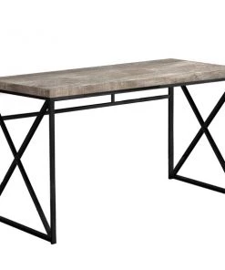 Monarch Specialties Computer Desk, 48"L, Taupe Reclaimed Wood, Black Metal