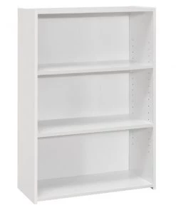 Monarch Specialties Bookcase, 36"H, White With 3 Shelves