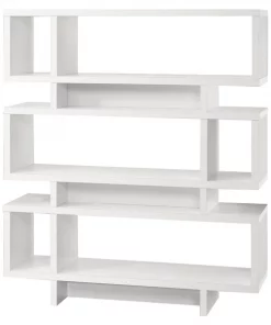 Monarch Specialties BOOKCASE - 55"H / WHITE MODERN STYLE