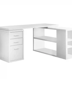 Monarch Specialties COMPUTER DESK - WHITE LEFT OR RIGHT FACING CORNER