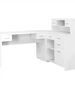 Monarch Specialties COMPUTER DESK - WHITE LEFT OR RIGHT FACING CORNER