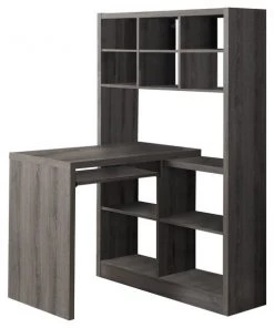 Monarch Specialties COMPUTER DESK - DARK TAUPE LEFT OR RIGHT FACING CORNER