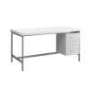 Monarch Specialties COMPUTER DESK - 60"L / WHITE / SILVER METAL
