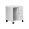 Monarch Specialties OFFICE CABINET - WHITE WITH 2 DRAWERS ON CASTORS