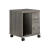 Monarch Specialties OFFICE CABINET - DARK TAUPE WITH 2 DRAWERS ON CASTORS