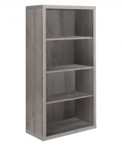 Monarch Specialties BOOKCASE - 48"H / DARK TAUPE WITH ADJUSTABLE SHELVES